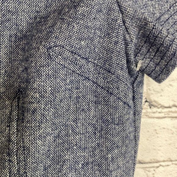 Banana Republic Stitch Detail Short Sleeve Wool Blend Sheath Dress Chambray Size - Picture 8 of 16